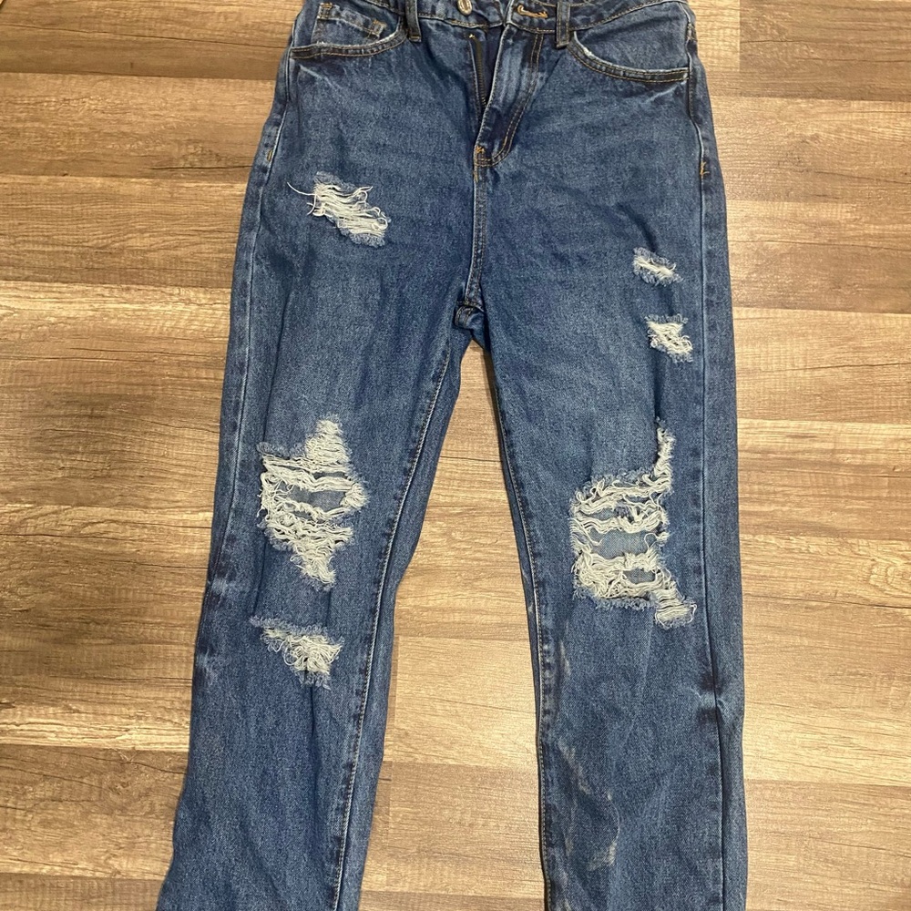 Distressed Blue Women's Jeans